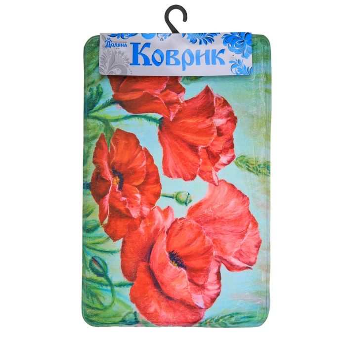 Коврик для ванной "Маки"