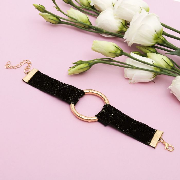 Браслет ассорти "Искренность" круг, цвет чёрно-золотой