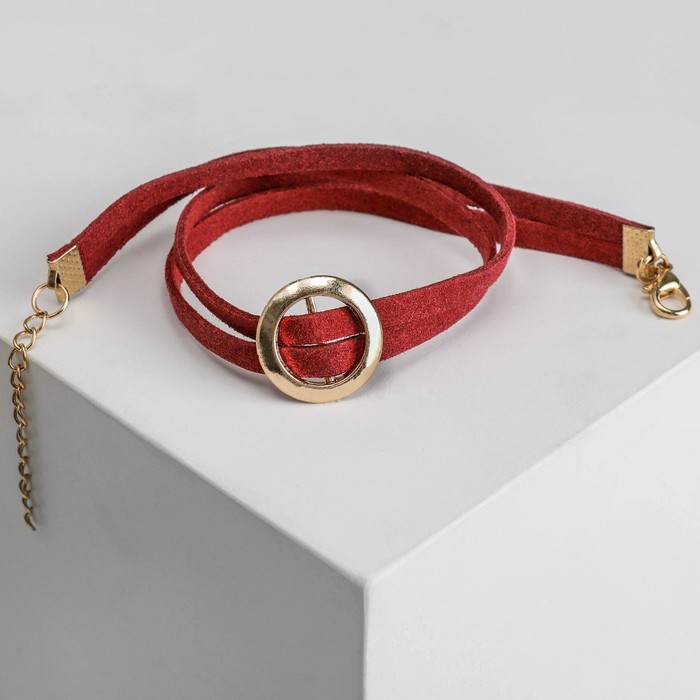 Браслет ассорти "Новый стиль" круг малый, цвет красно-золотой