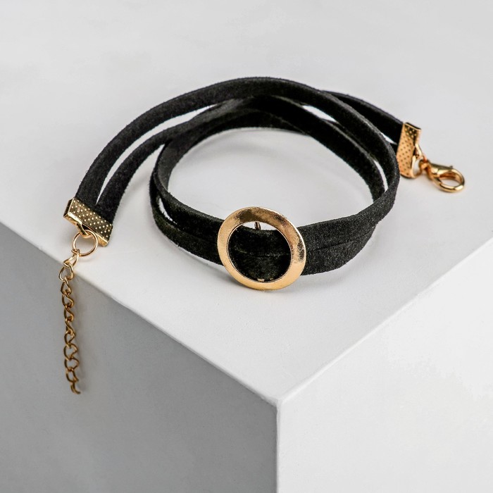 Браслет ассорти "Новый стиль" круг малый, цвет чёрно-золотой