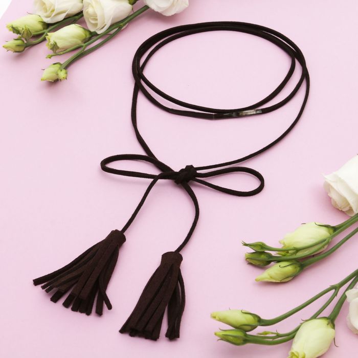 Чокер "Безмятежность" кисти, цвет коричневый