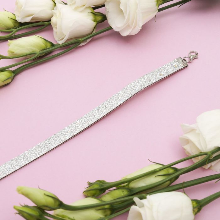 Чокер "Грация искр" перелив, цвет серебро