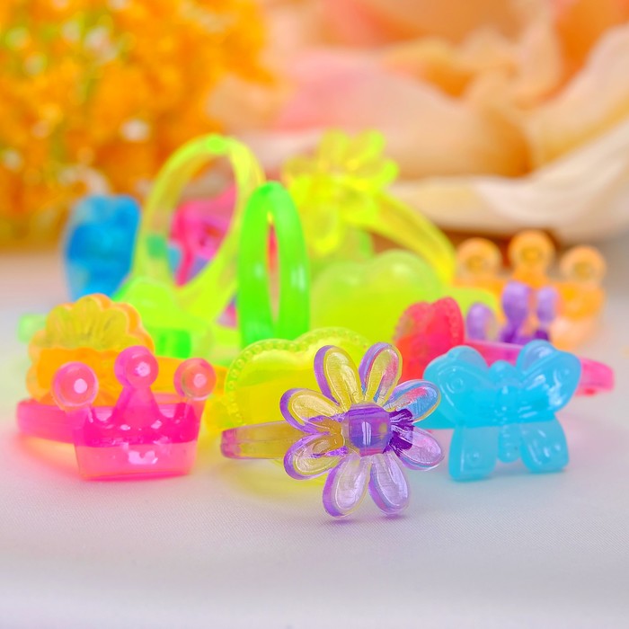 Кольцо детское "Для принцессы", цвет микс, форма микс