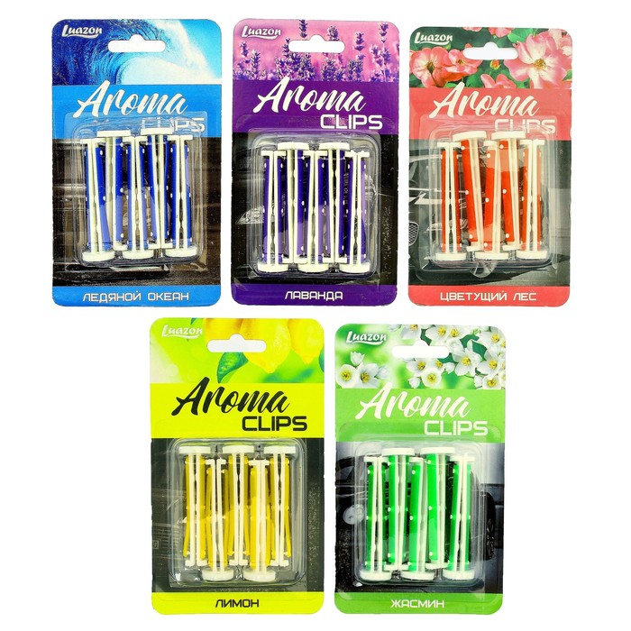 Ароматизатор клипса в дефлектор "Ледяной океан", 5 шт