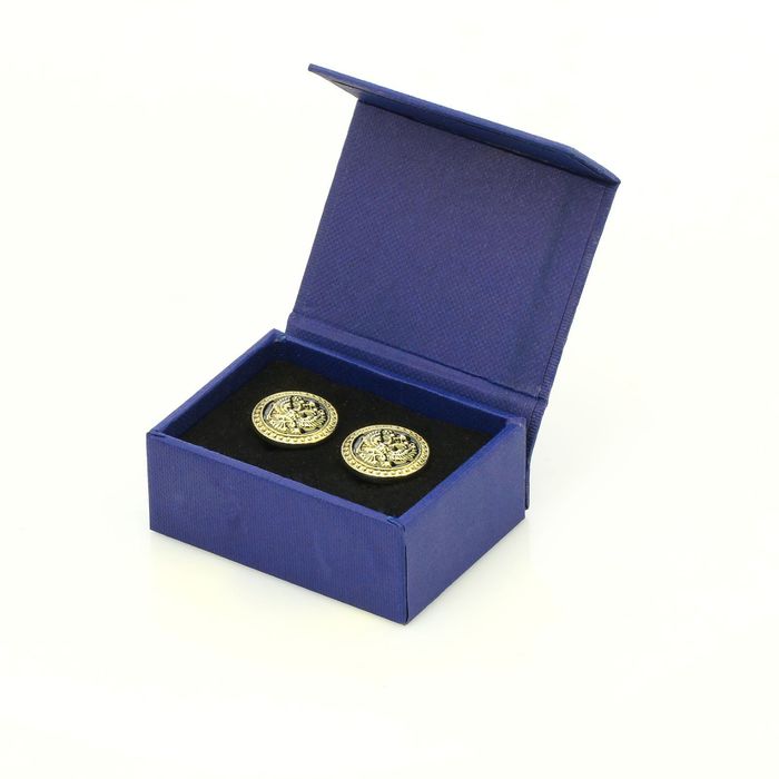 Запонки мужские "Герб", золото