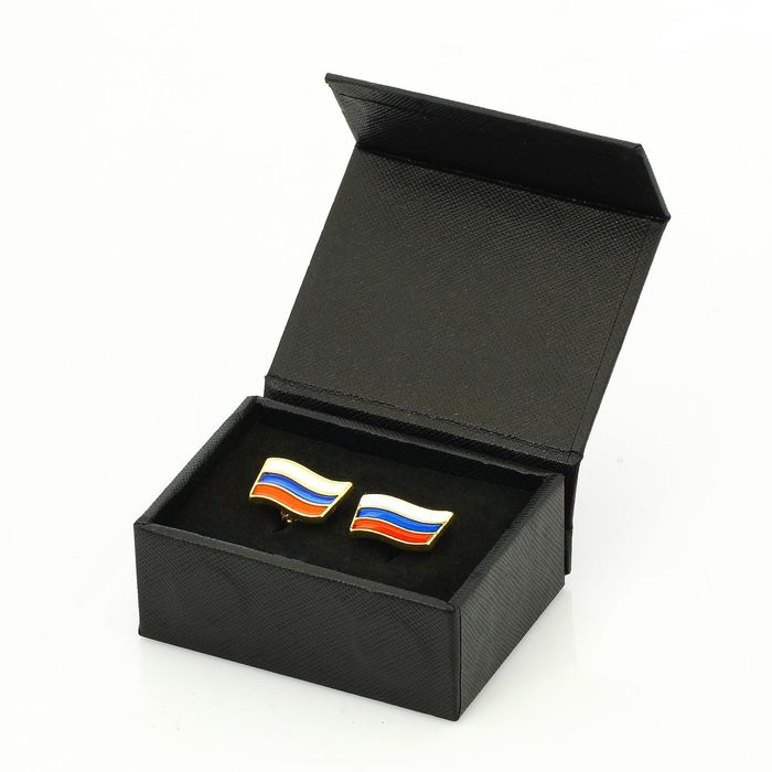 Запонки мужские "Флаг РФ"