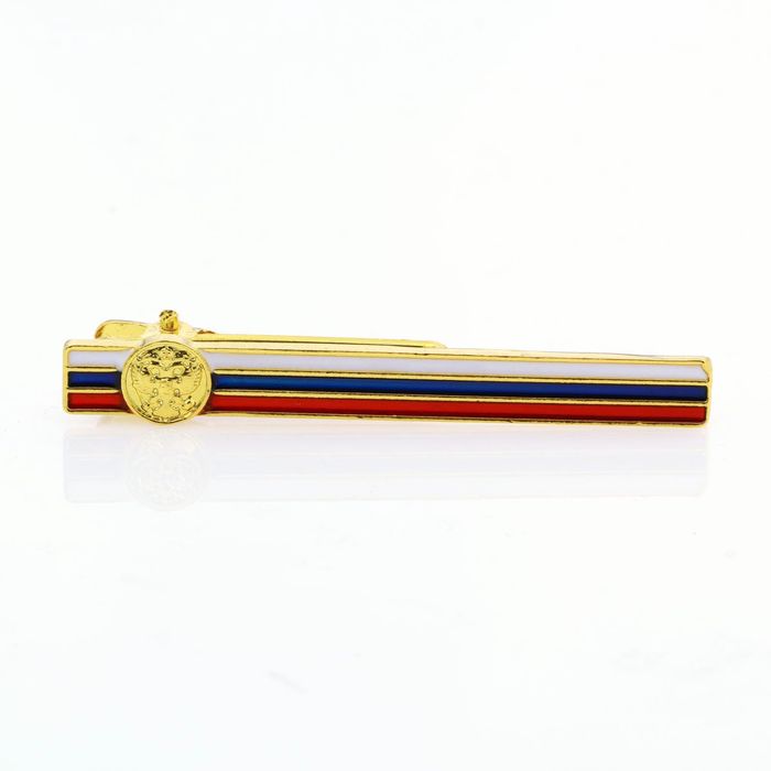 Набор мужской "Флаг РФ", запонки + зажим для галстука