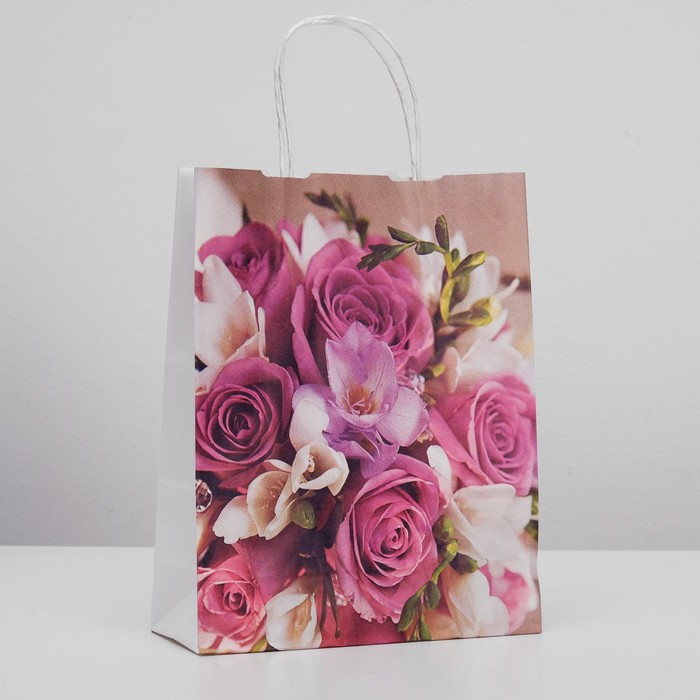 Пакет крафт "Букет" 25 х 11 х 32 см