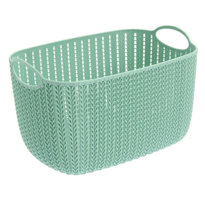 Корзина 7 л "Вязание", цвет фисташковый