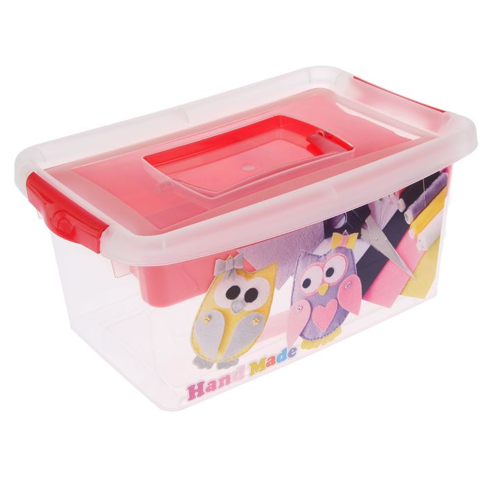Контейнер 4 л "Рукоделие", цвет коралловый
