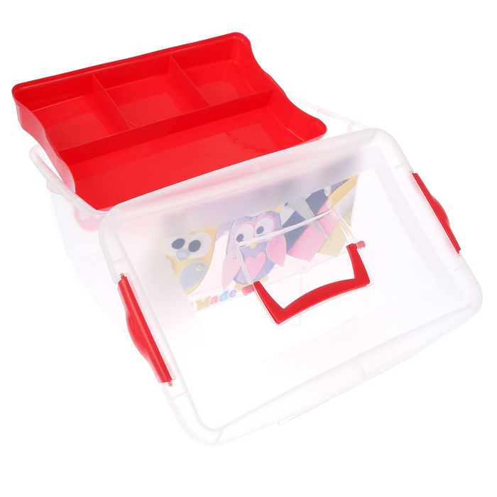 Контейнер 9 л "Рукоделие", цвет коралловый