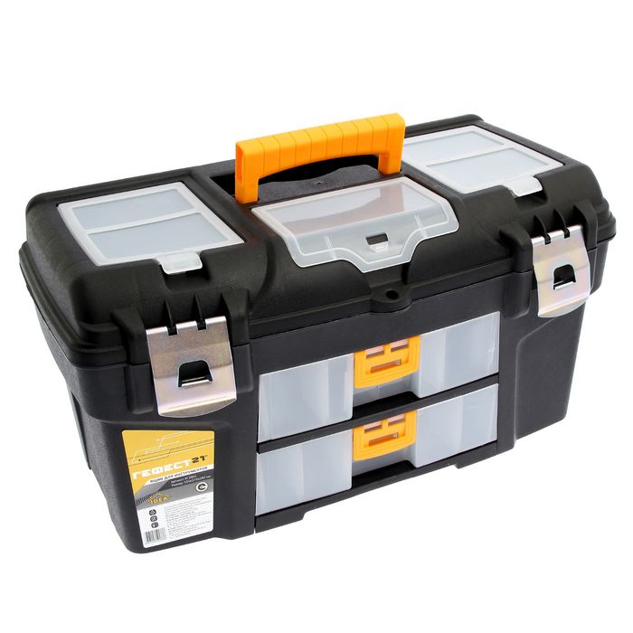 Ящик для инструментов ГЕФЕСТ 21' металл замки (с двумя консолями и секциями)