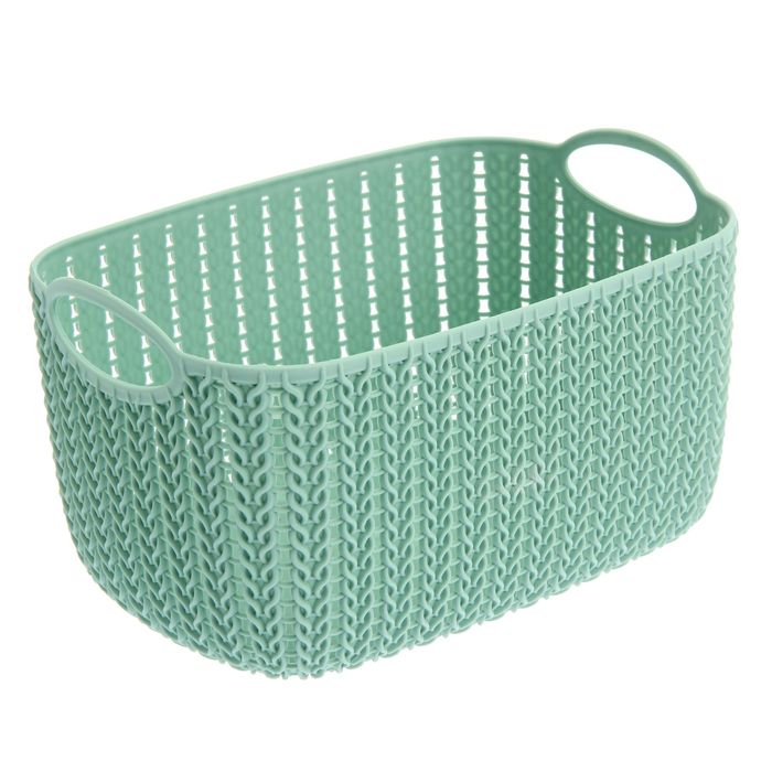 Корзина 4 л "Вязание", цвет фисташковый