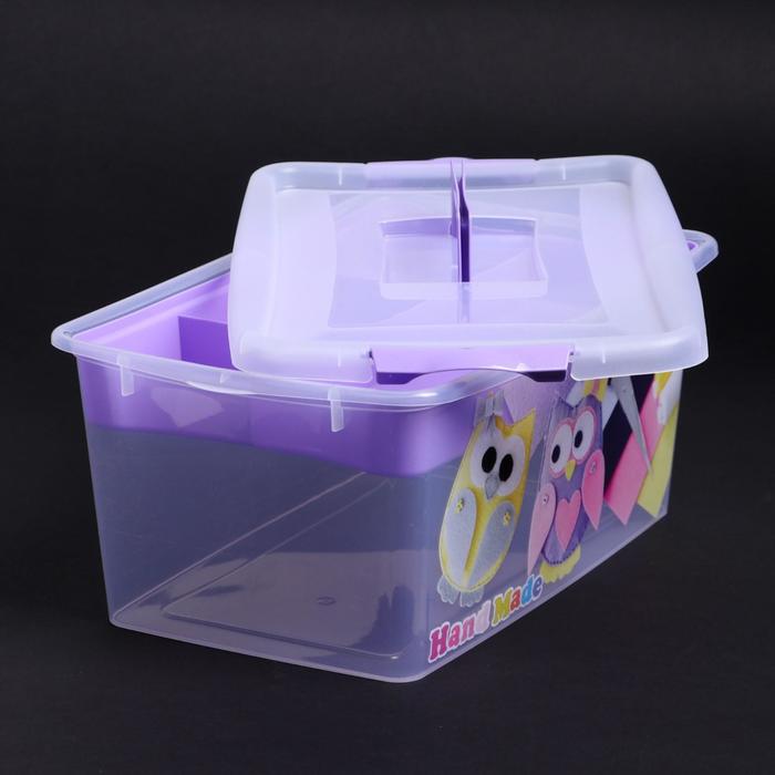 Контейнер 9 л "Рукоделие", цвет лиловый