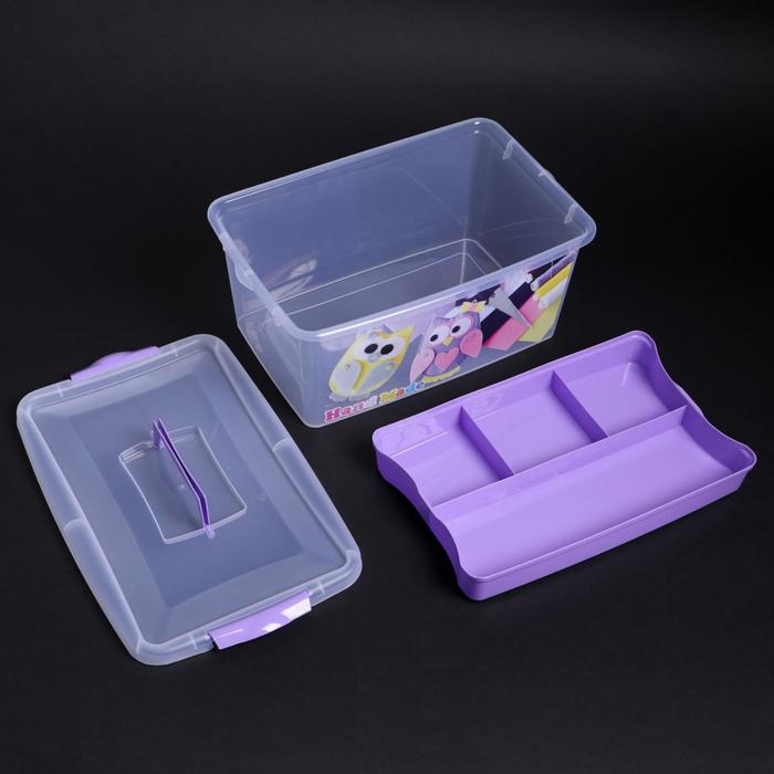 Контейнер 9 л "Рукоделие", цвет лиловый