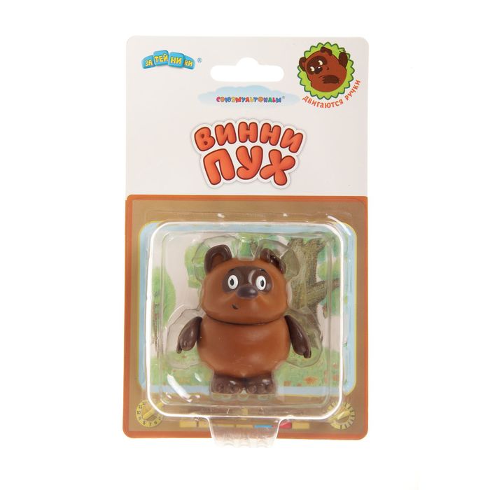 Резиновая игрушка "Винни Пух", двигаются лапы, в блистере 11*15см