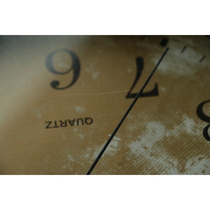 Часы настенные серия Сумрак, круг, рама бронза частокол, циферблат состаренный d=35см УЦЕНКА