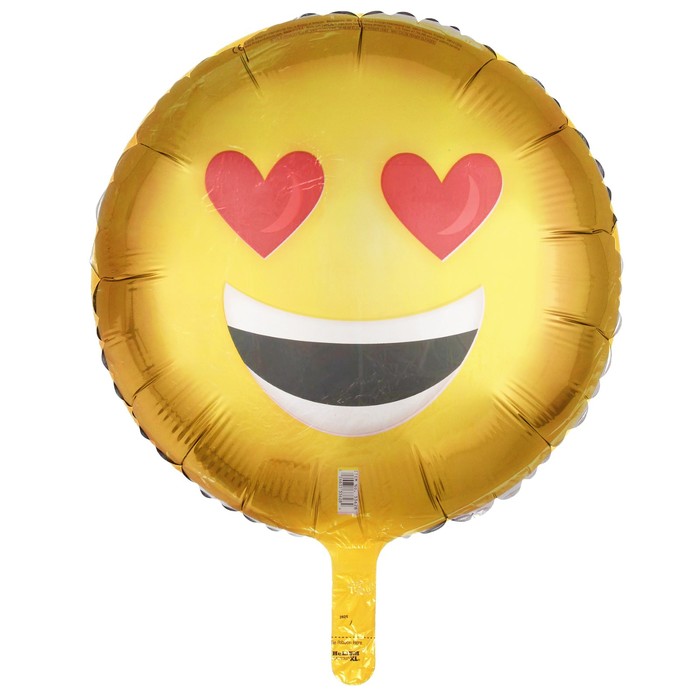 Шар фольгированный 18"  Смайлик влюбленный
