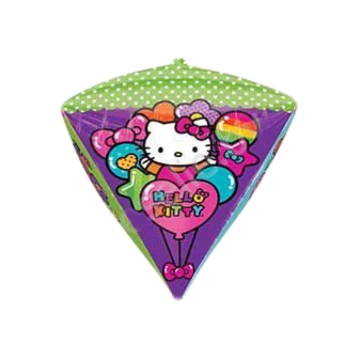 Шар фольгированный 3D АЛМАЗ 17" Hello Kitty