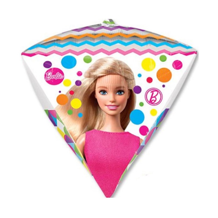 Шар фольгированный 3D АЛМАЗ 17" Барби