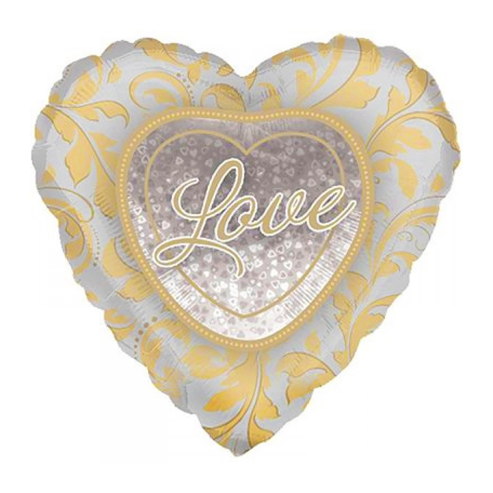 Шар фольгированный 32" ДЖАМБО Love, голография