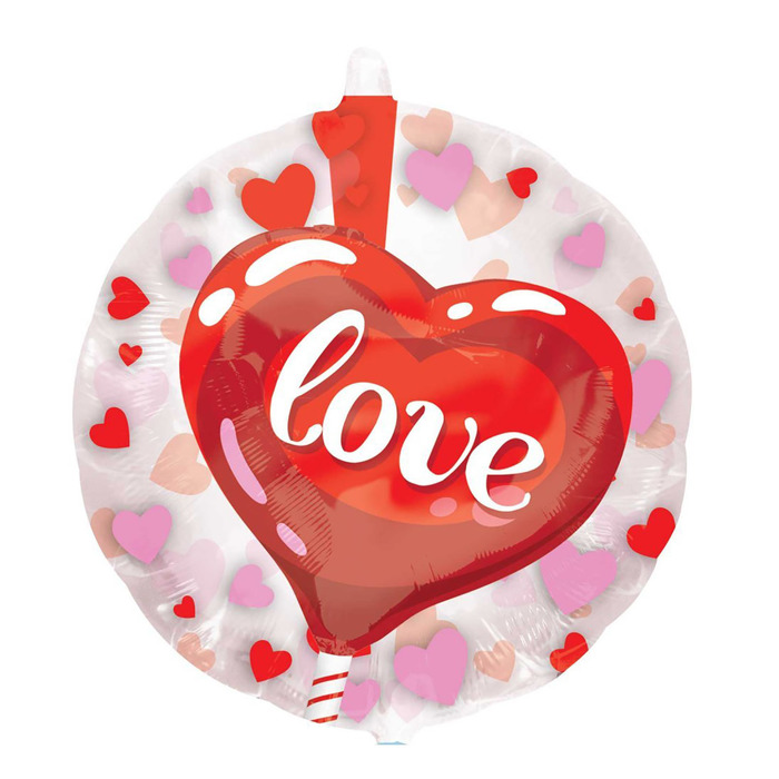 Шар фольгированный 24" ДЖАМБО/ИНСАЙДЕР Love, Сердце