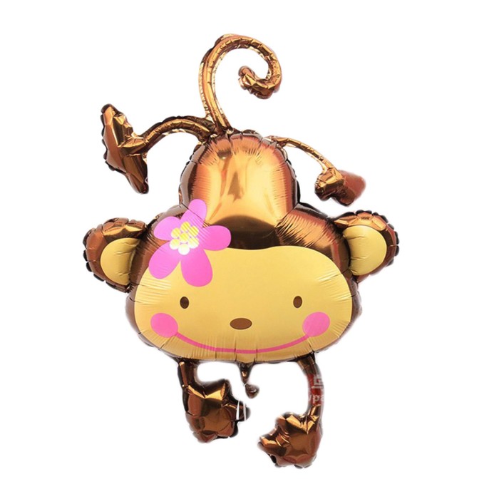 Шар фольгированный 26" "Обезьянка с цветком"