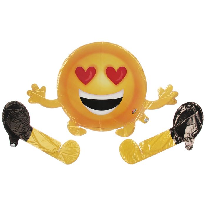 Шар фольгированный 19" "Смайлик влюбленный" сидячая