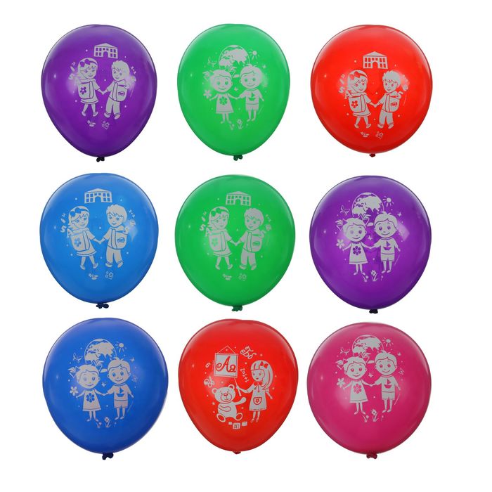 Шар латексный 12" "Дети познают мир", пастель, 2-сторонний, набор 100 шт., цвета МИКС