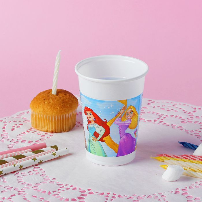 Стаканы пластиковые 200 мл "Принцессы Дисней" (набор 8 шт) цвета МИКС/Princess Heart strong