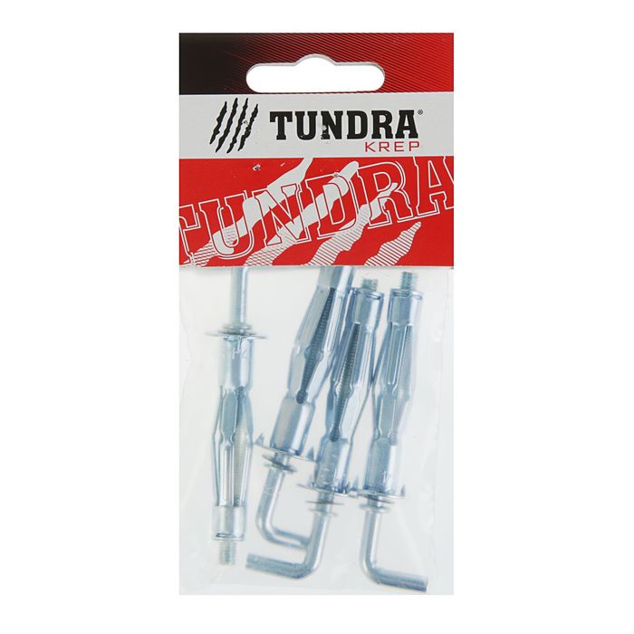 Анкер "Молли" TUNDRA krep, W М5х52 мм, с крюком, в пакете 4 шт.