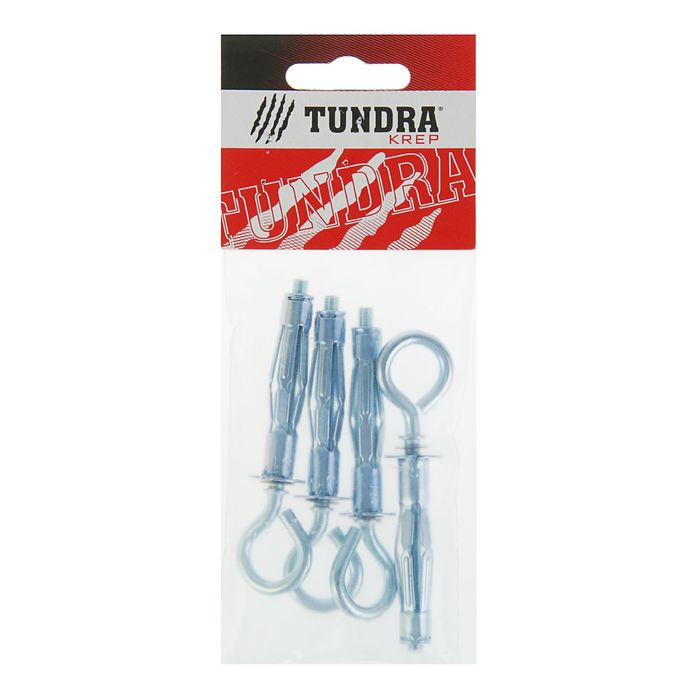 Анкер "Молли" TUNDRA krep, R М5х52 мм, с кольцом, в пакете 4 шт.