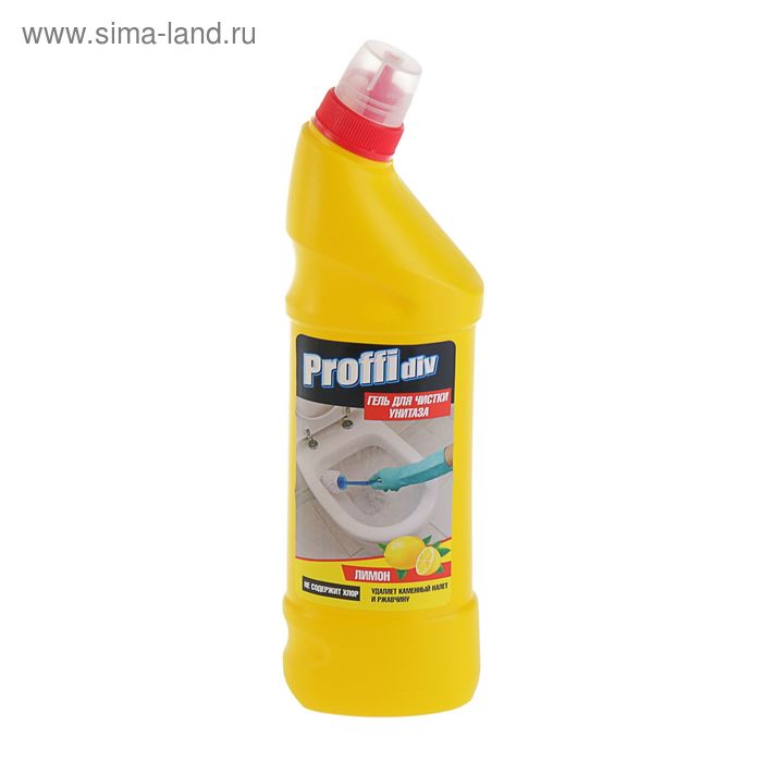 Гель для чистки унитаза Proffidiv, Лимон, 750 мл гель для чистки унитаза luxens морской 750 мл