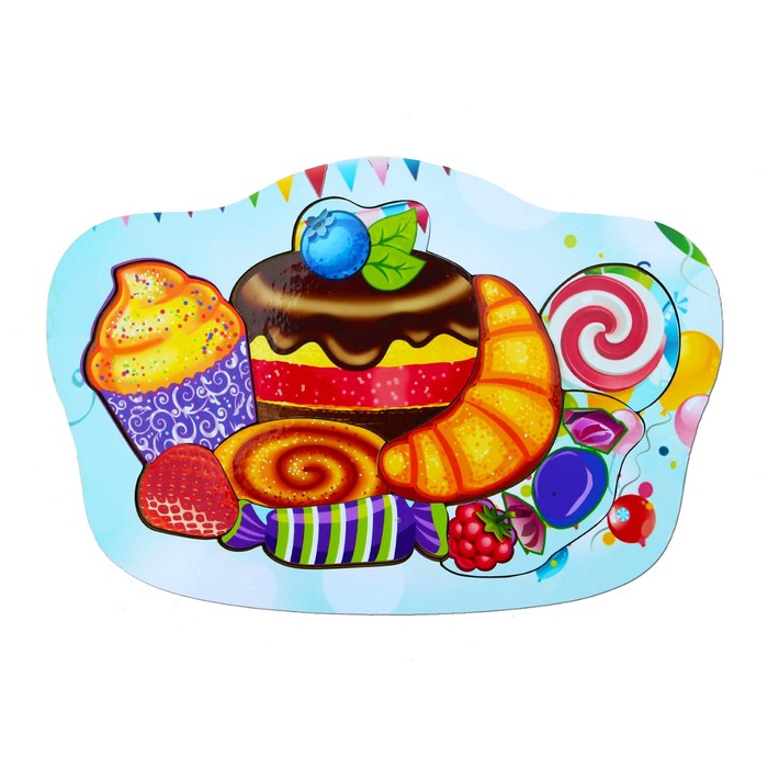 Рамка-вкладыш деревянная "Сладости"