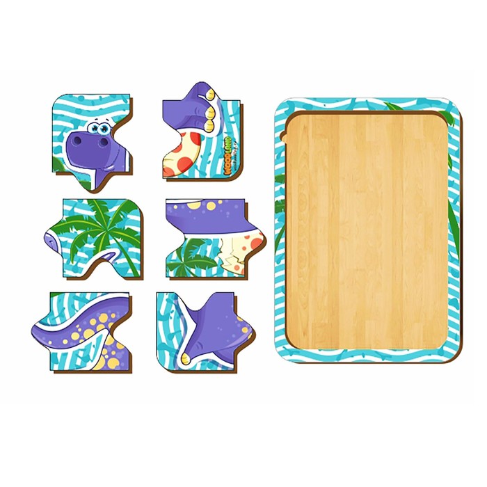 Пазл деревянный простой  "Динозаврик 2"