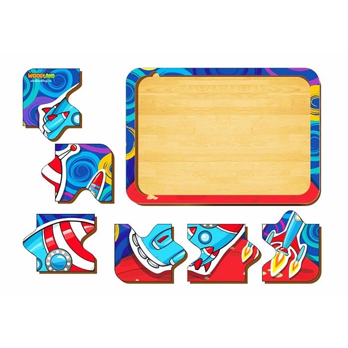 Пазл деревянный простой  "Ракета 3"