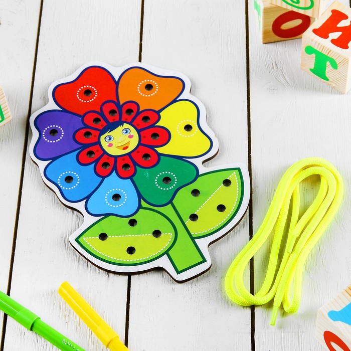 Шнуровка цветная "Цветочек"