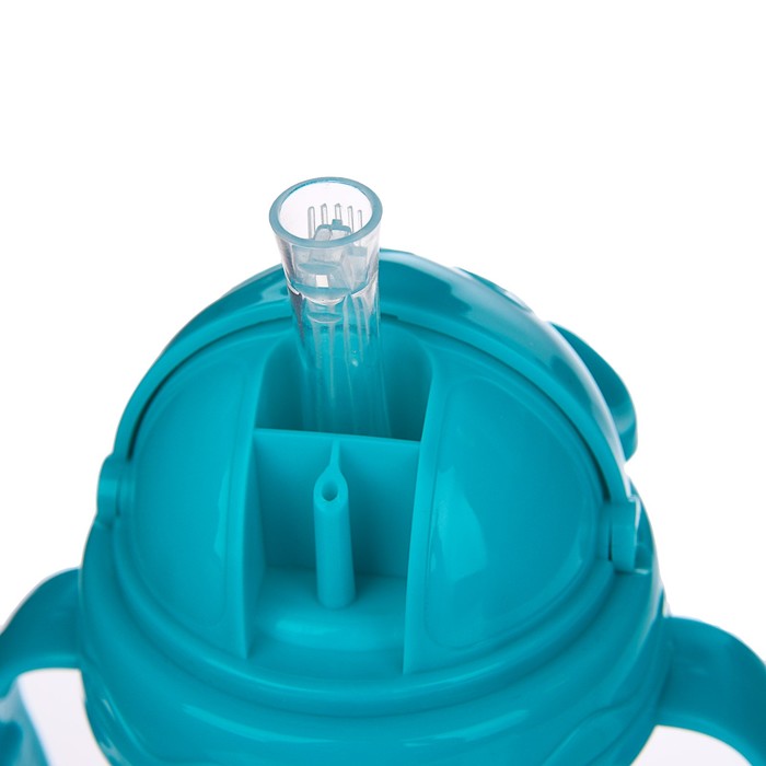 Поильник с трубочкой «Мишутка», 180 мл, от 9 мес., цвета МИКС