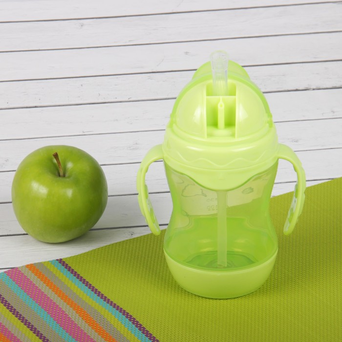 Поильник с трубочкой, 240 мл, от 9 мес., цвета МИКС