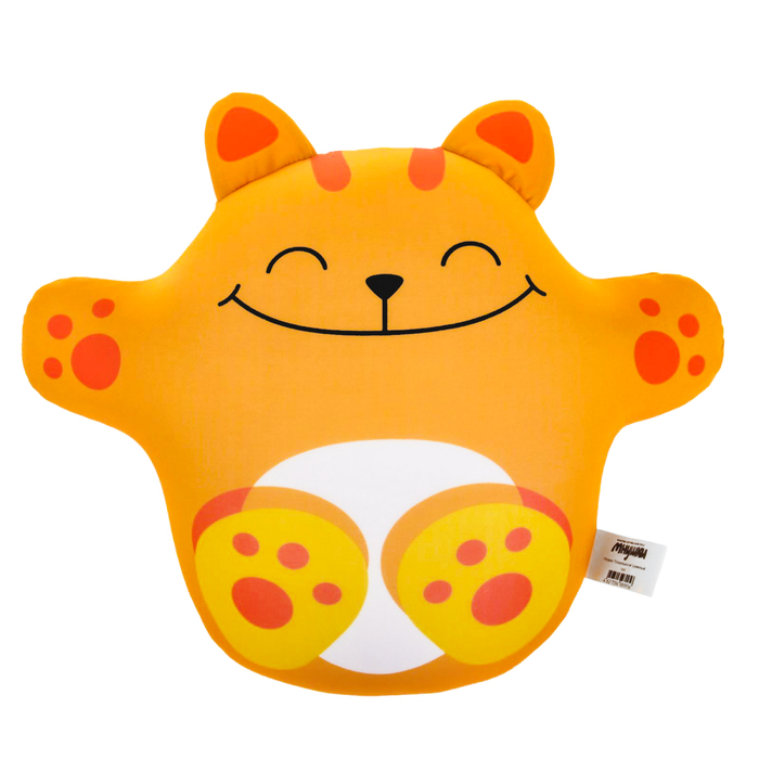 Мягкая игрушка-антистресс "Волшебный котик" цвет оранжевый, 33 см