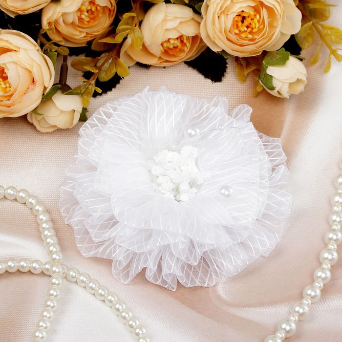 Бант для девочек "Школьница", полосатик, серединка