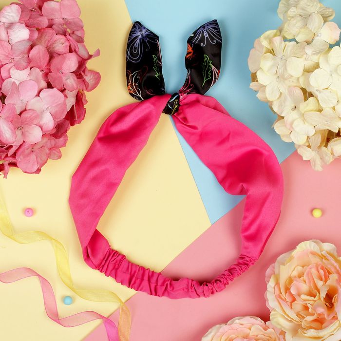 Повязка для волос "Элит", двухцветная, батик