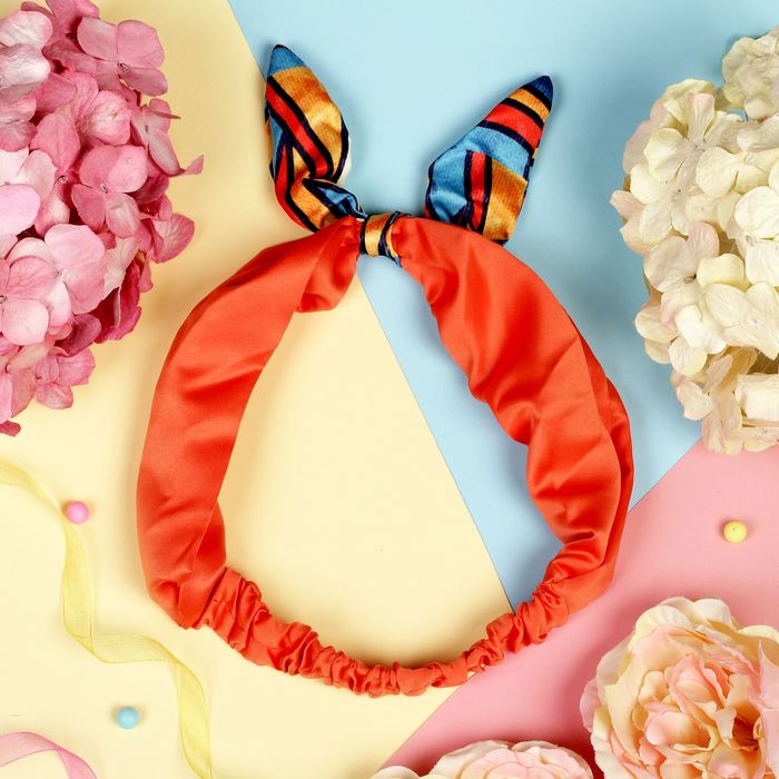 Повязка для волос "Элит", двухцветная, ромбы