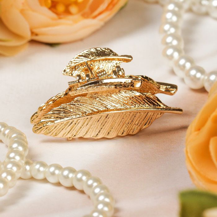 Краб для волос "Листочек" 3 см