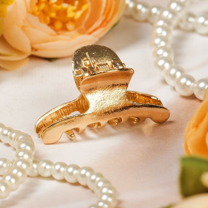 Краб для волос "Глянец золото" 3 см дуга