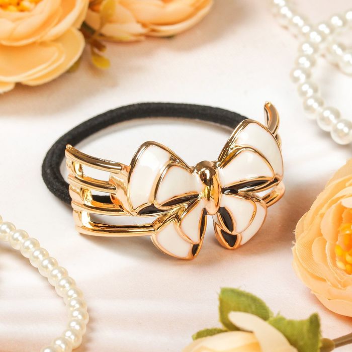 Резинка для волос "Модная штучка", бантик, микс