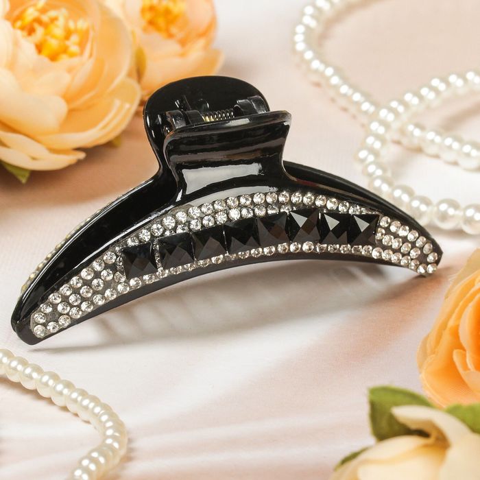 Краб для волос "Манифик" 8 см страза дуга