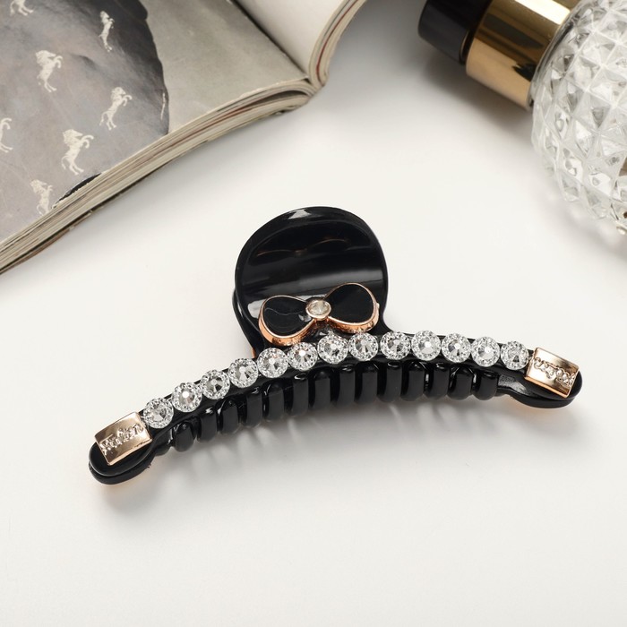 Краб для волос "Манифик" 9 см страза бантик