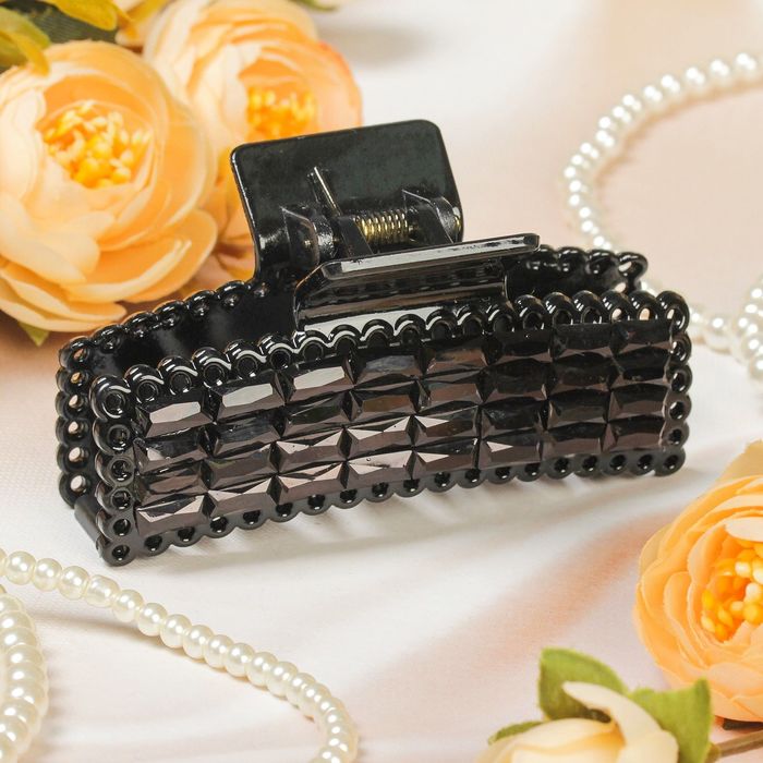 Краб для волос "Манифик" 8,5 см полосы кружева