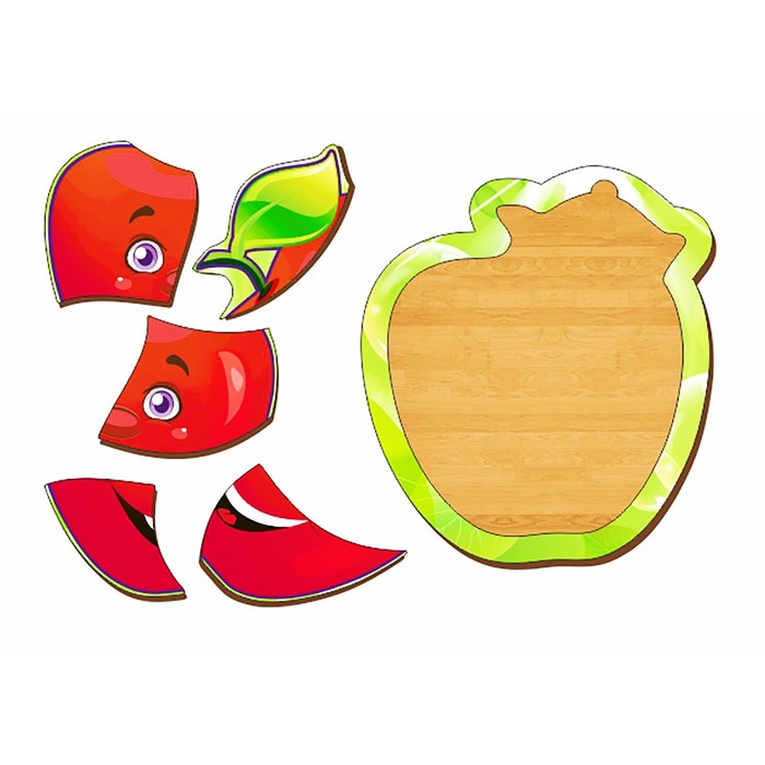 Пазл деревянный маленький "Яблоко красное"